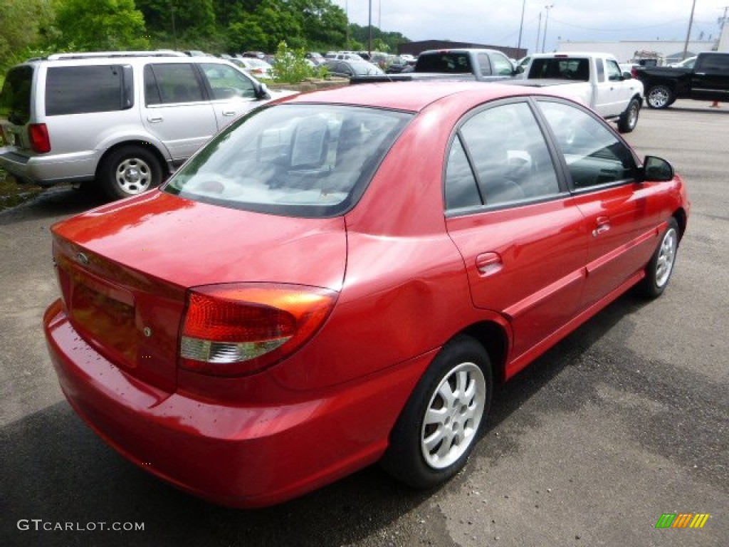 2003 Rio Sedan - Classic Red / Gray photo #4