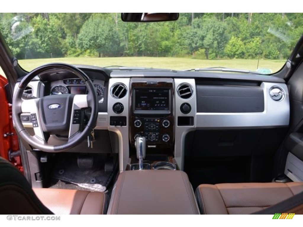 2013 F150 Platinum SuperCrew 4x4 - Ruby Red Metallic / Platinum Unique Pecan Leather photo #16