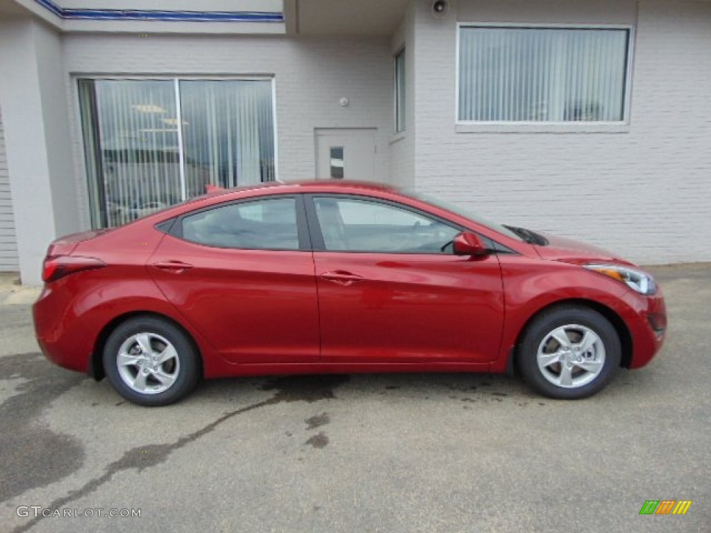 2014 Elantra SE Sedan - Red / Beige photo #2