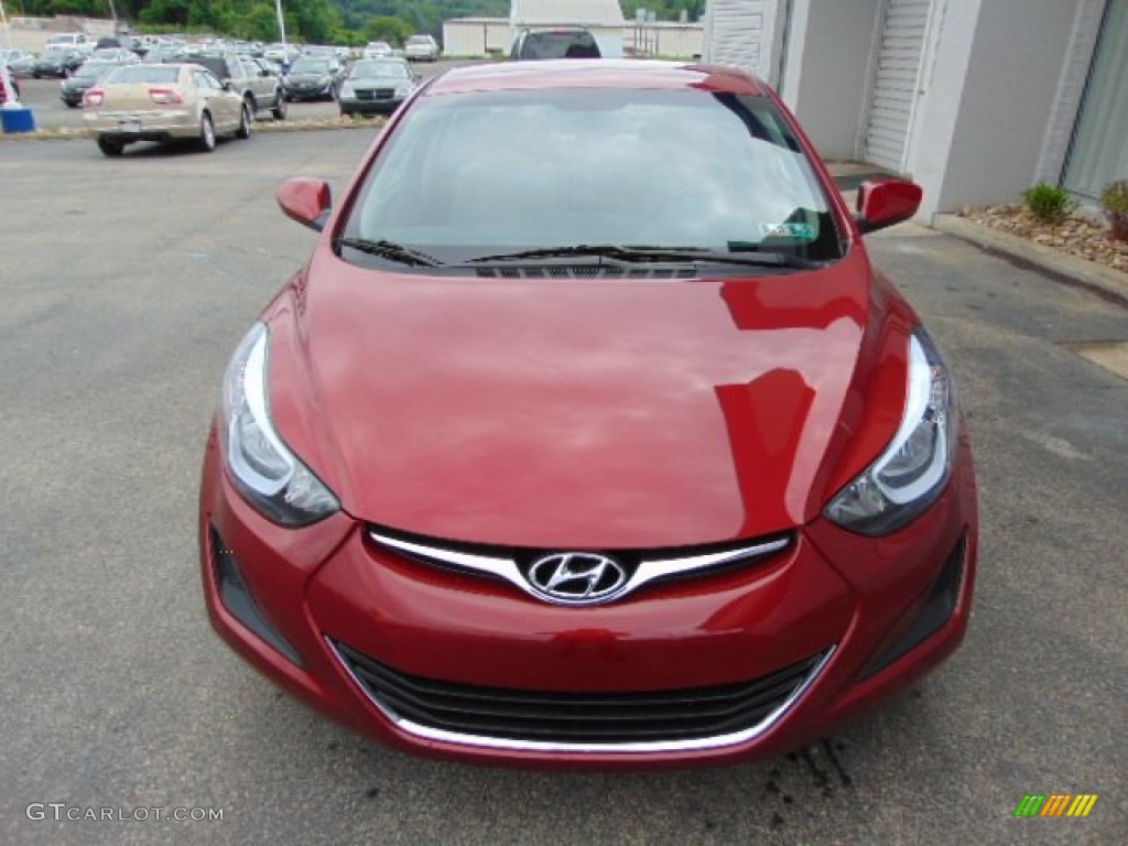 2014 Elantra SE Sedan - Red / Beige photo #4