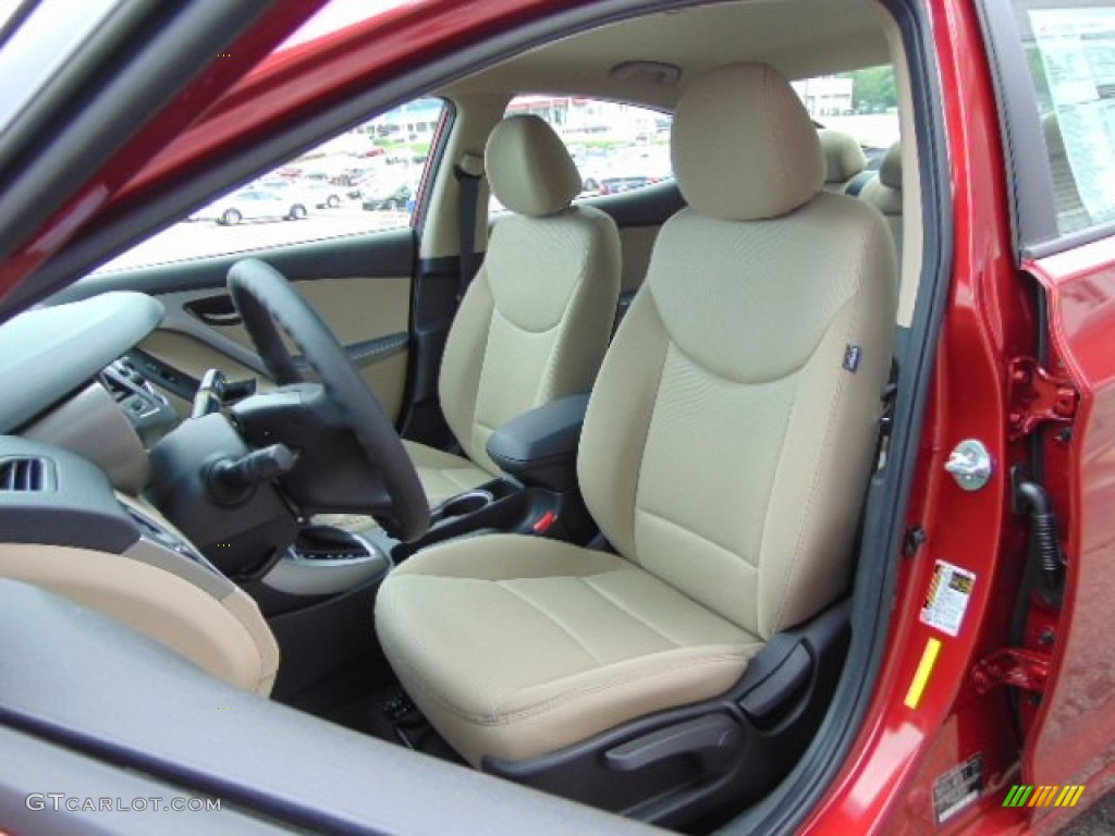 2014 Elantra SE Sedan - Red / Beige photo #9