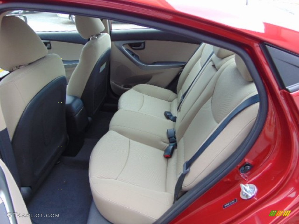 2014 Elantra SE Sedan - Red / Beige photo #13