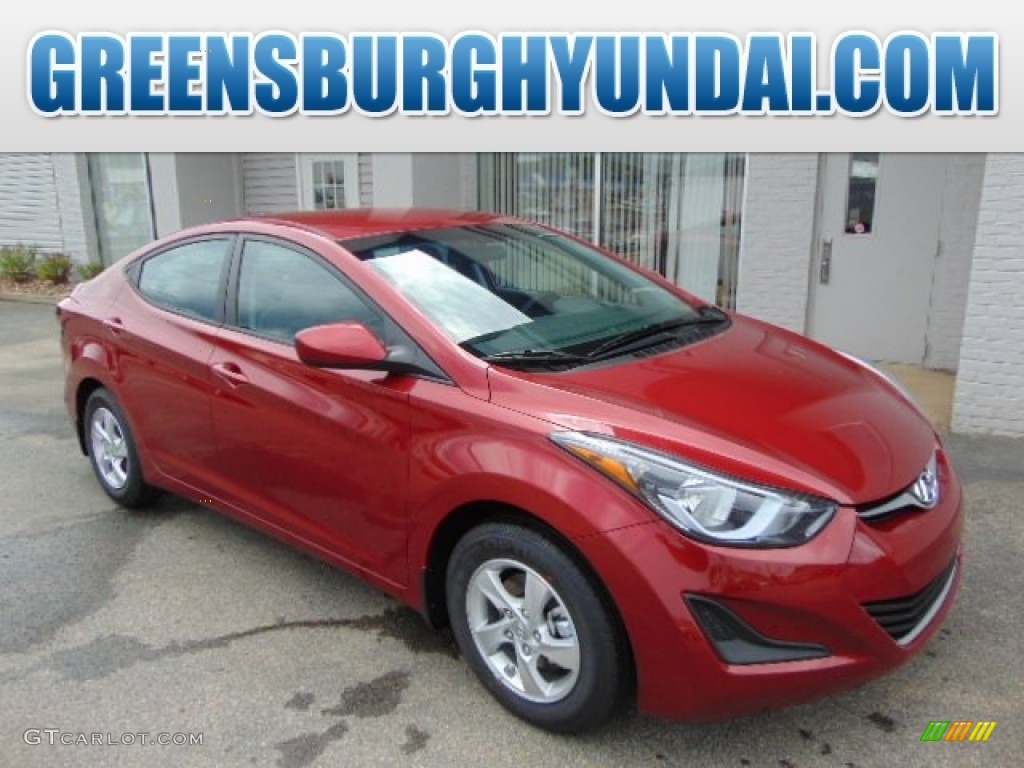 2014 Elantra SE Sedan - Red / Gray photo #1