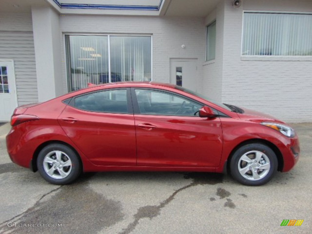 2014 Elantra SE Sedan - Red / Gray photo #2