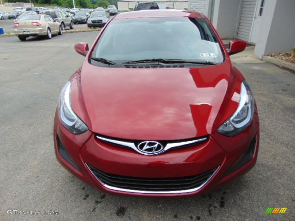 2014 Elantra SE Sedan - Red / Gray photo #4