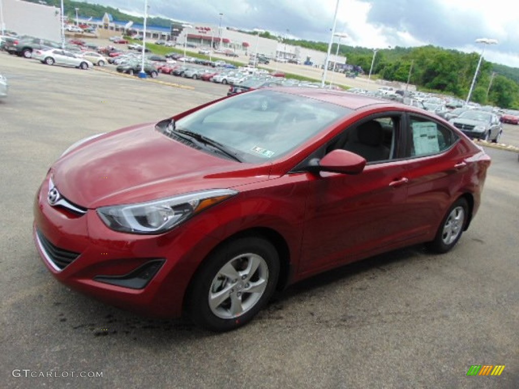 2014 Elantra SE Sedan - Red / Gray photo #5