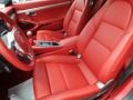 2014 Porsche 911 Carrera Red Natural Leather Interior Front Seat Photo