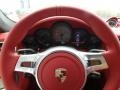2014 Porsche 911 Carrera Red Natural Leather Interior Steering Wheel Photo