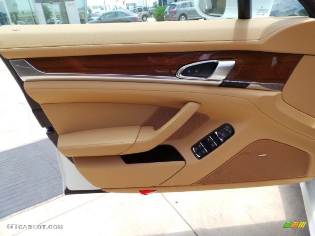 2014 Porsche Panamera S E-Hybrid Luxor Beige Door Panel Photo #94430618