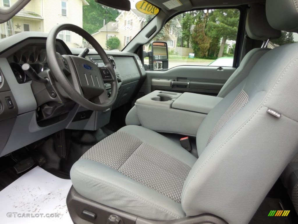 Steel Gray Interior 2011 Ford F250 Super Duty XLT SuperCab 4x4 Photo #94430633