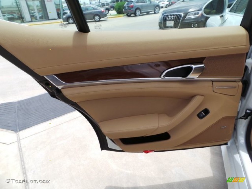 2014 Porsche Panamera S E-Hybrid Luxor Beige Door Panel Photo #94430926