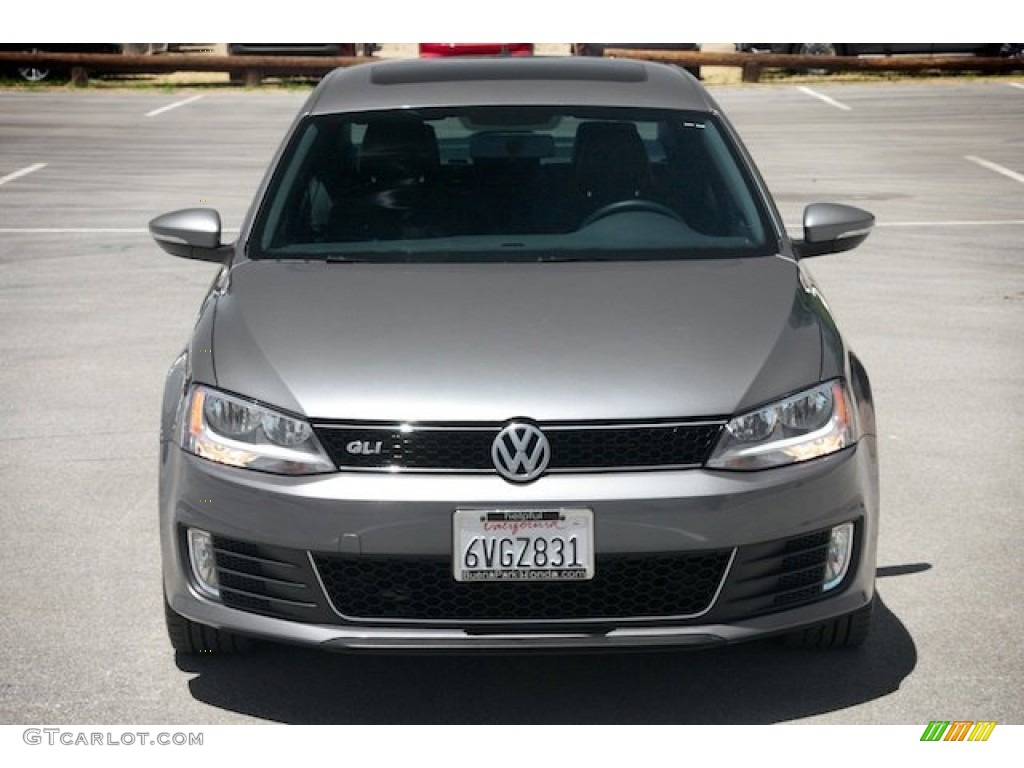 2012 Jetta GLI Autobahn - Platinum Gray Metallic / Titan Black photo #8