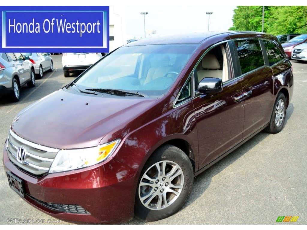 2011 Odyssey EX - Dark Cherry Pearl / Beige photo #1