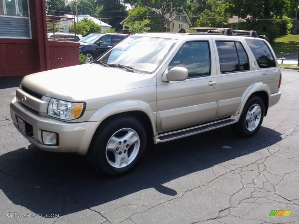 2001 QX4 4x4 - Tuscan Beige Metallic / Stone Beige photo #15