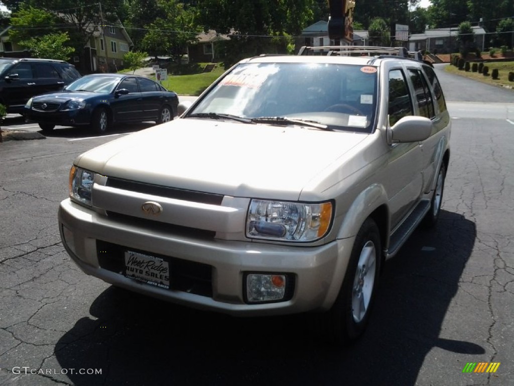2001 QX4 4x4 - Tuscan Beige Metallic / Stone Beige photo #16