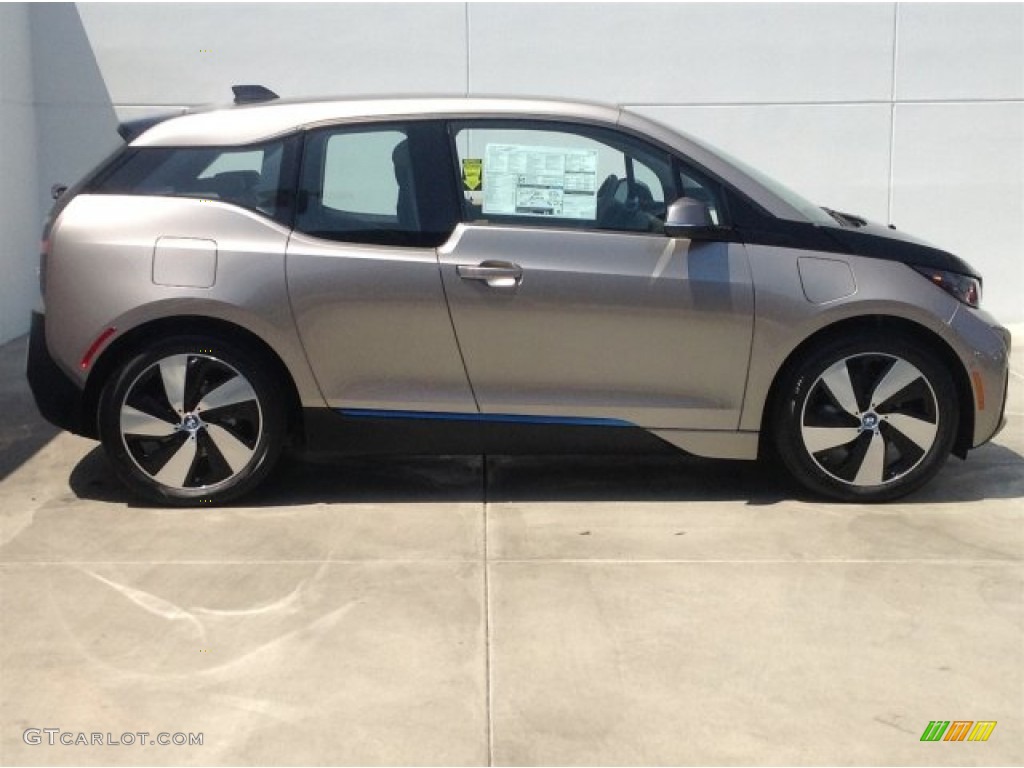 2014 i3 with Range Extender - Andesite Silver Metallic / Giga Cassia Natural Leather/Carum Spice Grey Wool Cloth photo #2