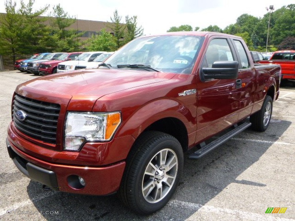 2014 F150 STX SuperCab 4x4 - Sunset / Steel Grey photo #5