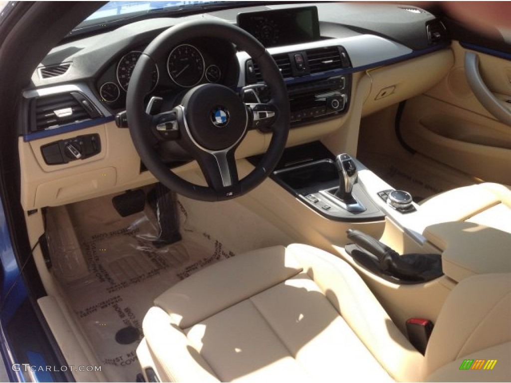 2014 4 Series 428i Coupe - Estoril Blue / Venetian Beige photo #6