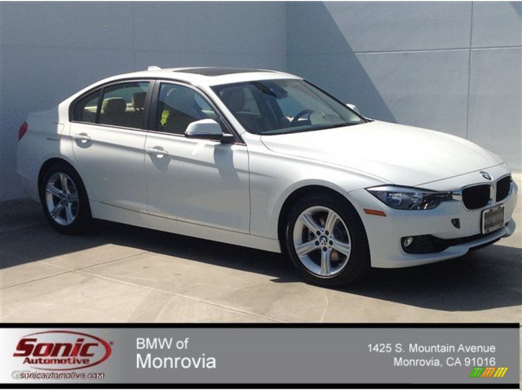 2014 3 Series 328i Sedan - Alpine White / Venetian Beige photo #1