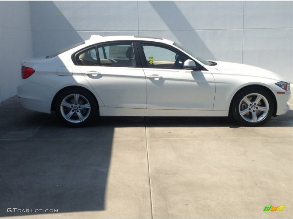 2014 3 Series 328i Sedan - Alpine White / Venetian Beige photo #2