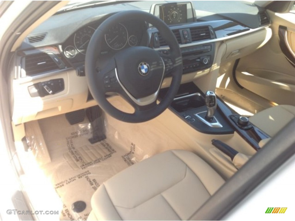 2014 3 Series 328i Sedan - Alpine White / Venetian Beige photo #6