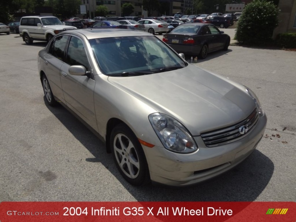 2004 G 35 x Sedan - Desert Platinum Metallic / Graphite photo #1