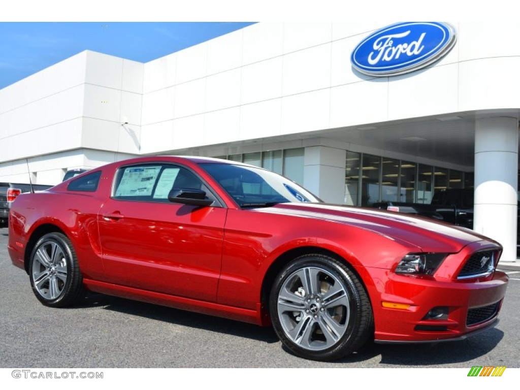 2014 Mustang V6 Coupe - Ruby Red / Charcoal Black photo #1