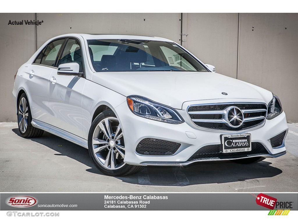 2014 E 350 Sport Sedan - Polar White / Black photo #1