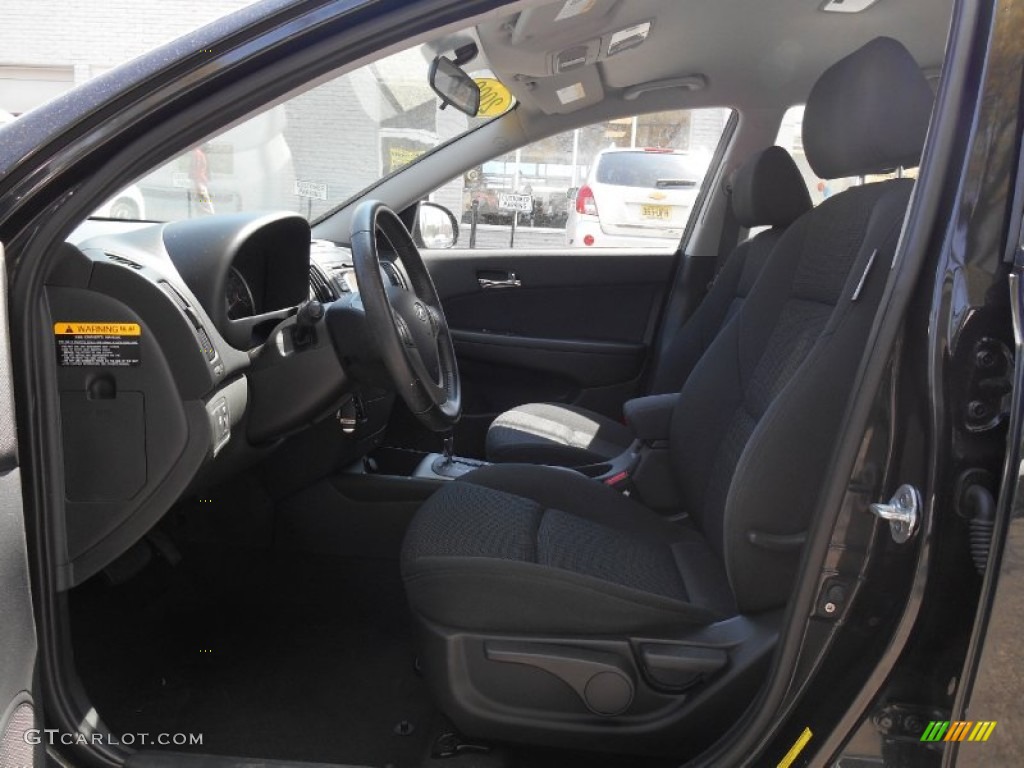 2009 Elantra Touring - Black Pearl / Black photo #14