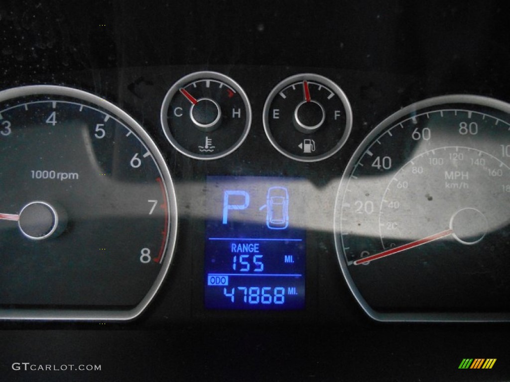 2009 Elantra Touring - Black Pearl / Black photo #19