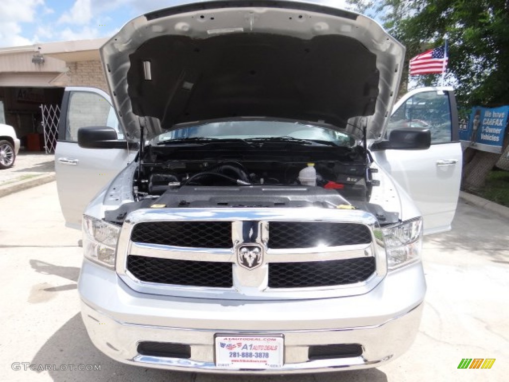 2014 1500 SLT Quad Cab - Bright Silver Metallic / Black/Diesel Gray photo #35