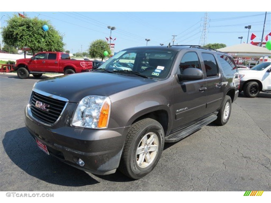 2011 Yukon XL SLT - Storm Gray Metallic / Light Tan photo #3