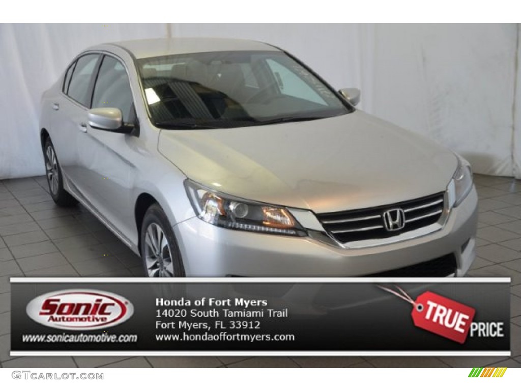 2014 Accord LX Sedan - Alabaster Silver Metallic / Black photo #1