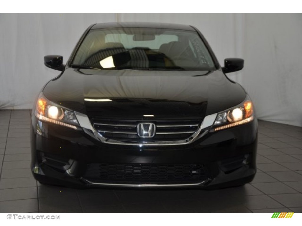 2014 Accord LX Sedan - Crystal Black Pearl / Black photo #2