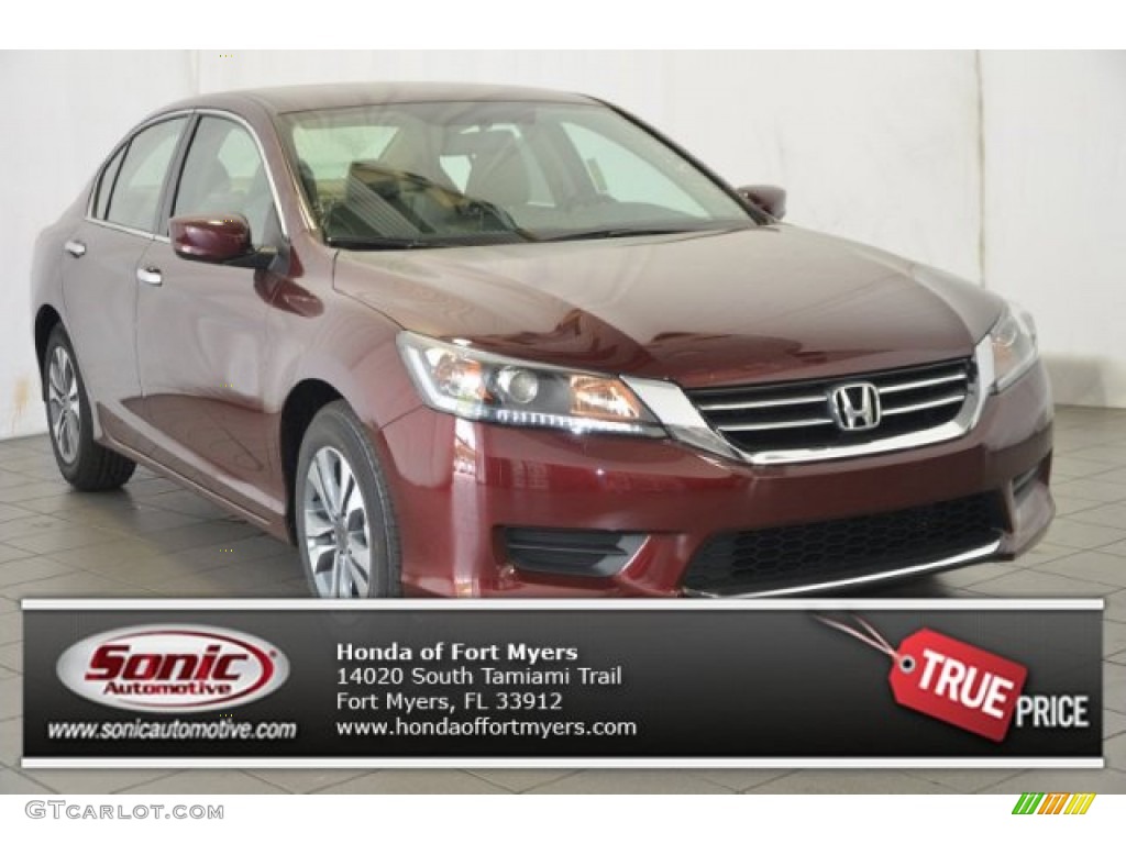 2014 Accord LX Sedan - Basque Red Pearl II / Ivory photo #1