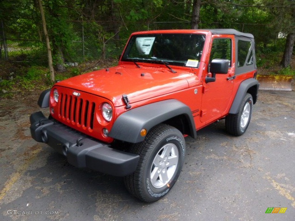 Flame Red 2014 Jeep Wrangler Sport 4x4 Exterior Photo #94477861