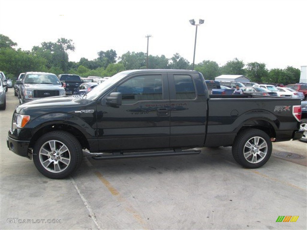 2014 F150 STX SuperCab - Tuxedo Black / Black photo #3