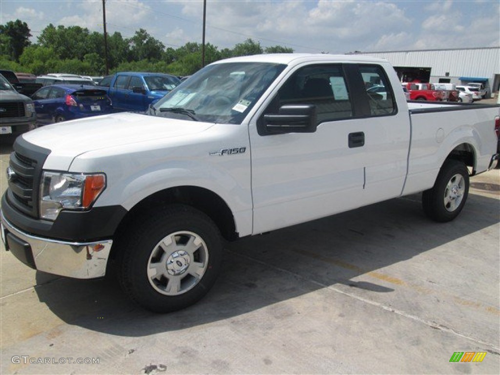 2014 F150 STX SuperCab - Oxford White / Steel Grey photo #2