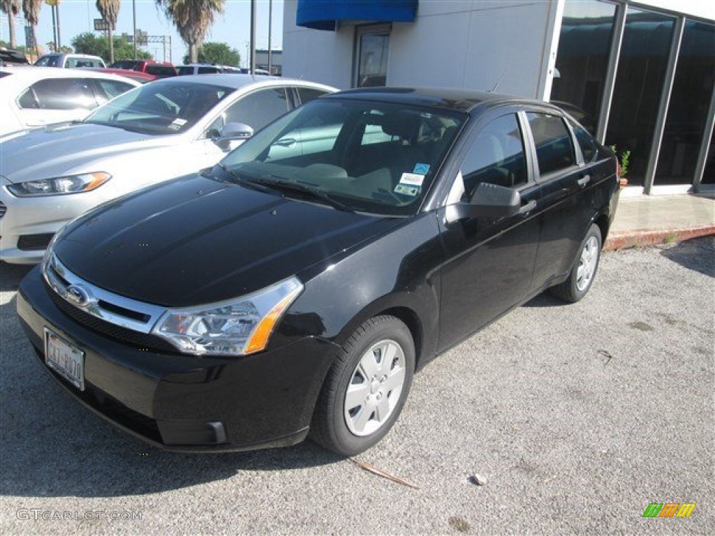 2011 Focus S Sedan - Ebony Black / Medium Stone photo #1