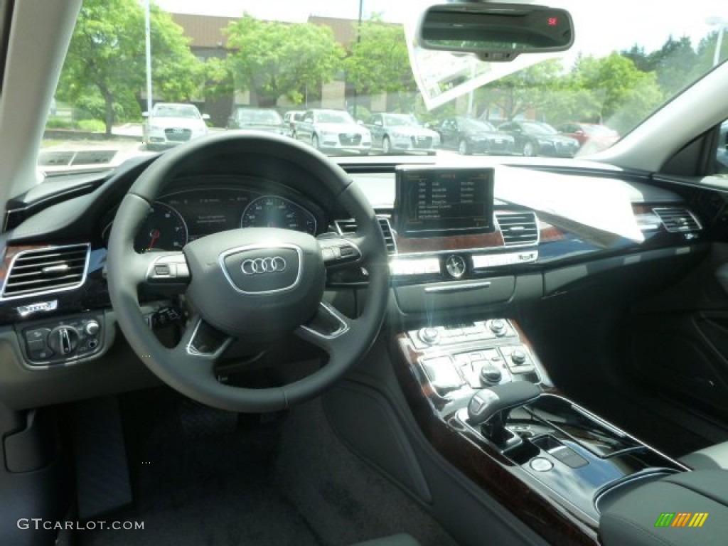 2015 Audi A8 L 4.0T quattro Black Dashboard Photo #94483153