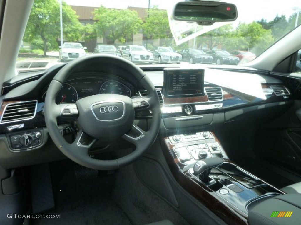 2015 A8 L 4.0T quattro - Monsoon Gray Metallic / Black photo #10