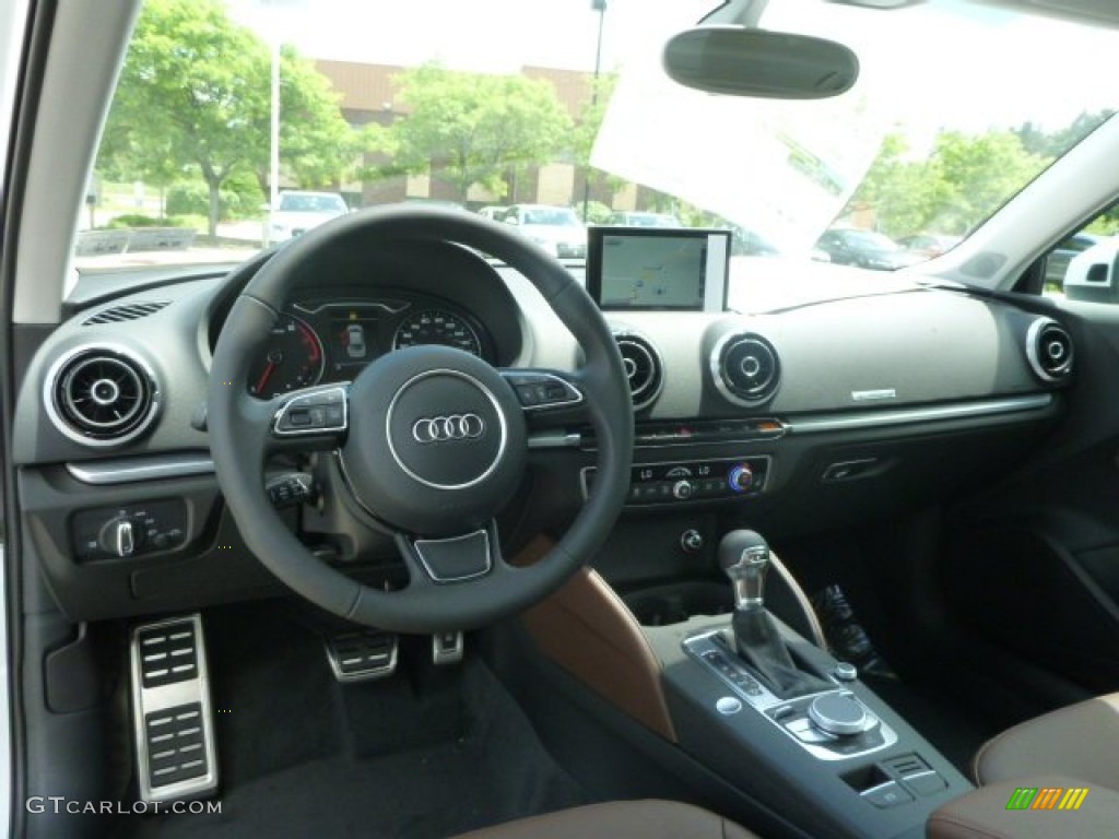 2015 Audi A3 2.0 Premium Plus quattro Chestnut Brown Dashboard Photo #94483348