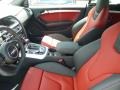  2014 S5 3.0T Premium Plus quattro Cabriolet Black/Magma Red Interior