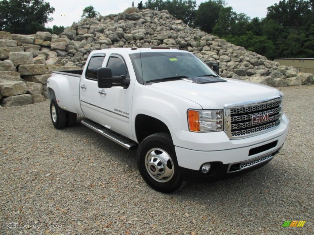 Summit White 2014 GMC Sierra 3500HD Denali Crew Cab 4x4 Exterior Photo #94489491