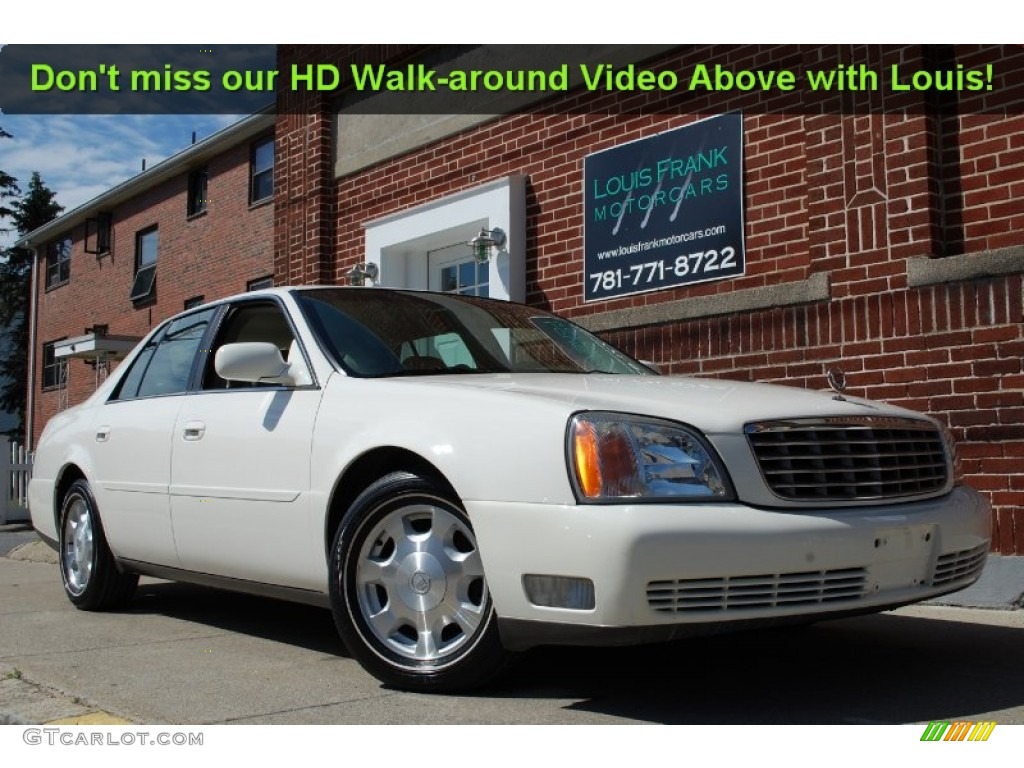 2002 DeVille Sedan - Cotillion White / Oatmeal photo #2