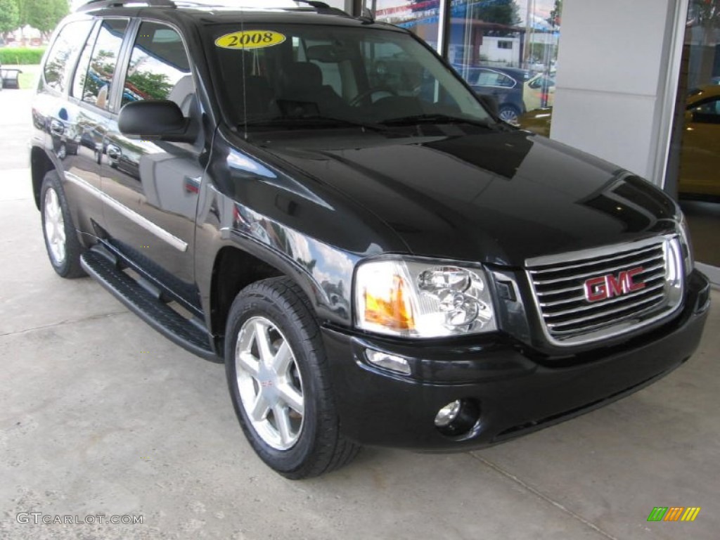 2008 Envoy SLT 4x4 - Carbon Black Metallic / Ebony photo #1