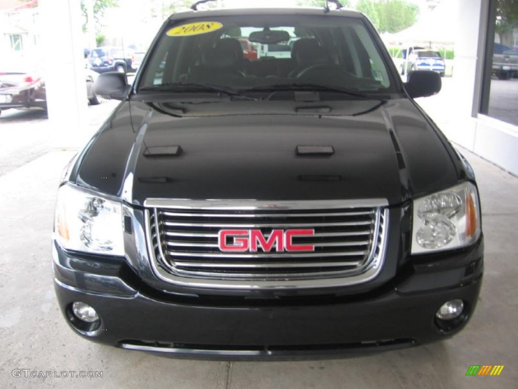 2008 Envoy SLT 4x4 - Carbon Black Metallic / Ebony photo #25