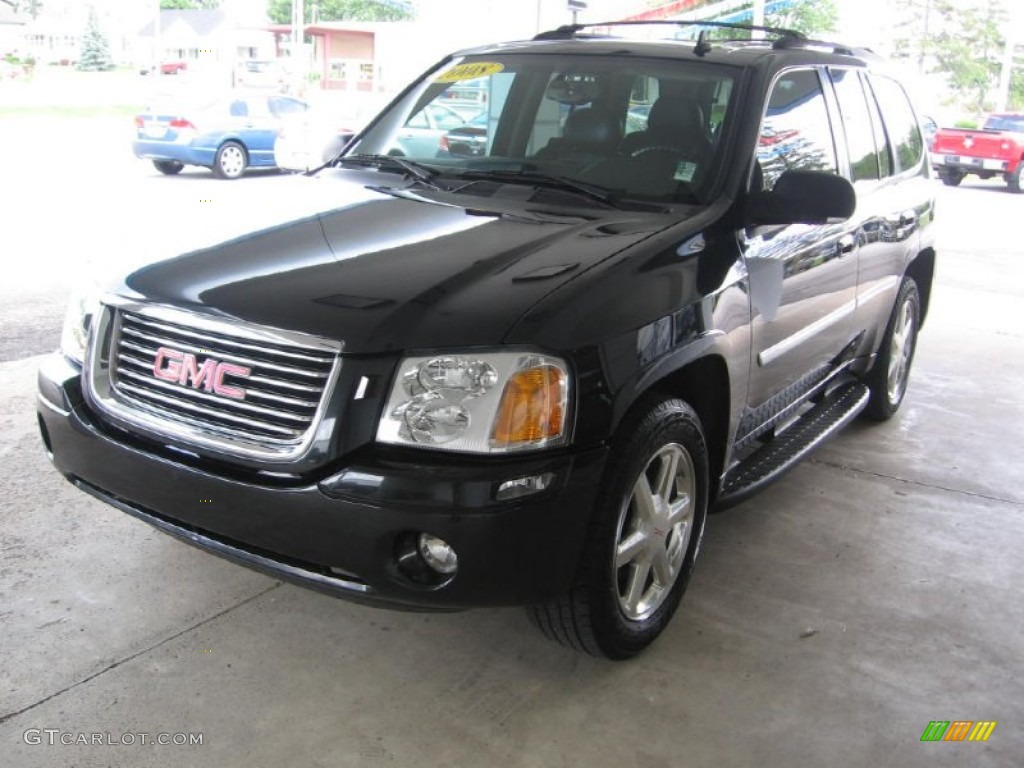 2008 Envoy SLT 4x4 - Carbon Black Metallic / Ebony photo #26