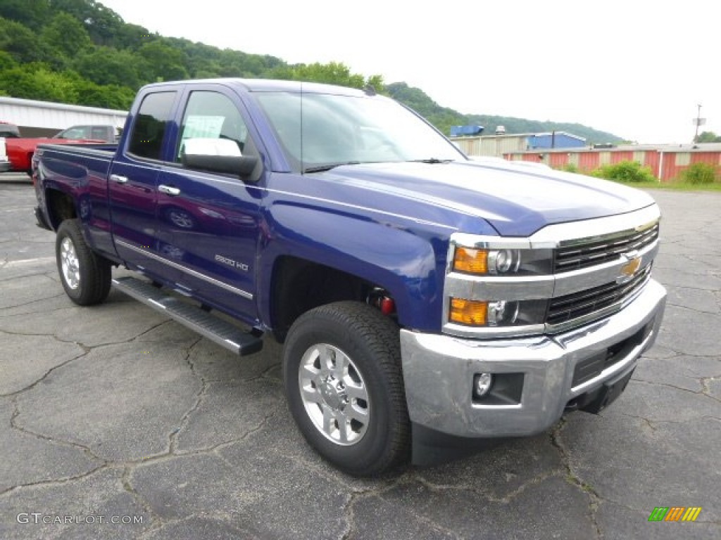 Blue Topaz Metallic 2015 Chevrolet Silverado 2500HD LTZ Double Cab 4x4 Exterior Photo #94496313