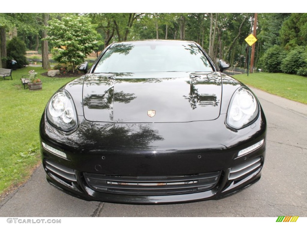 Basalt Black Metallic 2014 Porsche Panamera 4 Exterior Photo #94497183